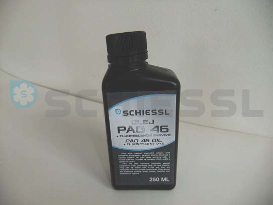 více - Olej PAG46 s UV barvou, 250ml, R134a, Elke